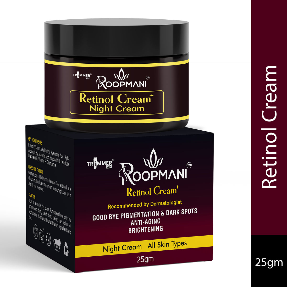 Roopmani Retinol Night Cream + Pimple Care Soap Combo Pack (25 Gram + 75 Gram)