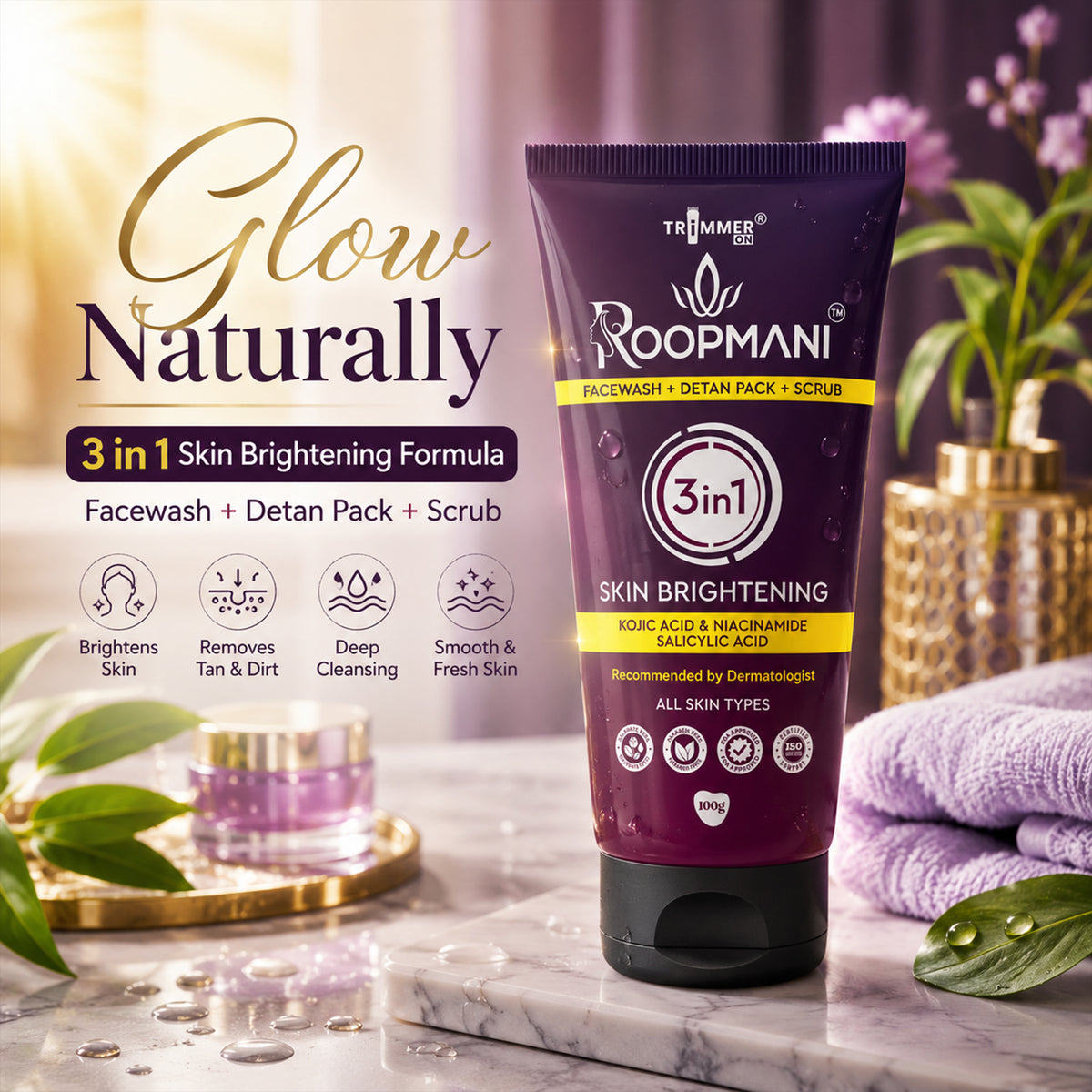 Kojic Acid Niacinamide 3 In 1 Face Wash 100 Gram